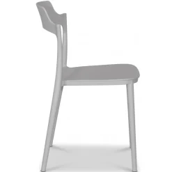 Abbe stapelbar matstol i plast - Grå