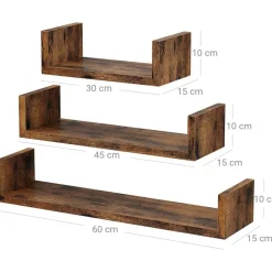 Abner vägghylla - Brun