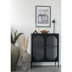 Adelaide vitrinskåp 90x110 cm - Svart