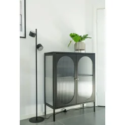 Adelaide vitrinskåp 90x110 cm - Svart