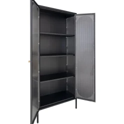 Adelaide vitrinskåp 80x180 cm - Svart