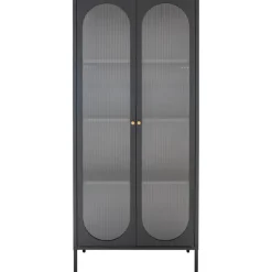 Adelaide vitrinskåp 80x180 cm - Svart