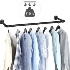 Adjutant klädstång, 2-pack - Svart