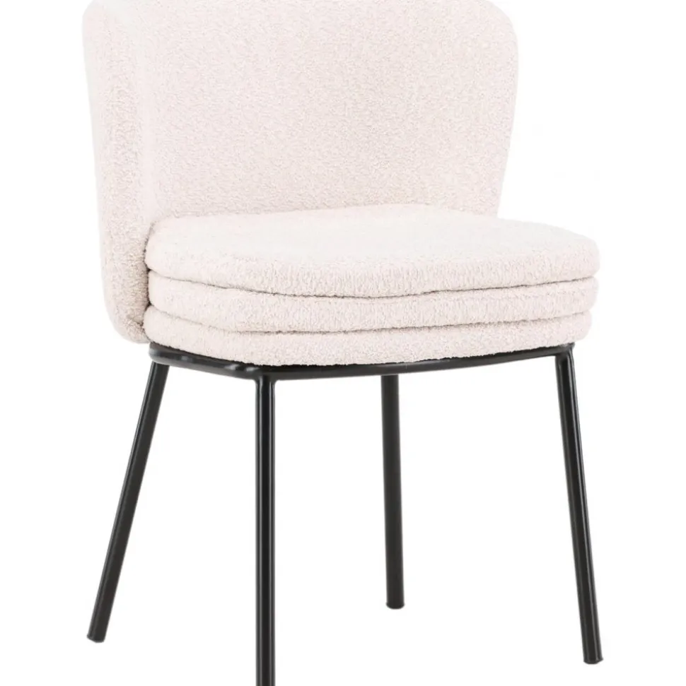 Agnes matstol - Vit boucle