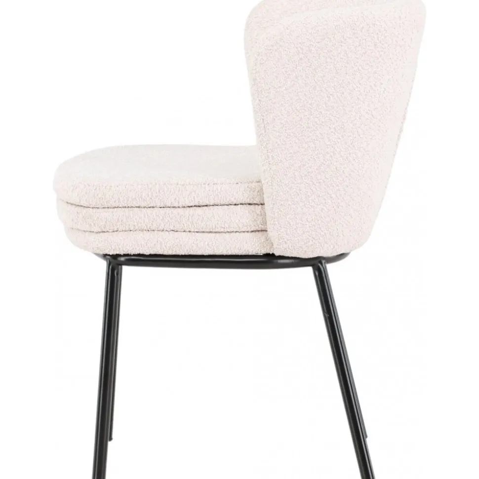 Agnes matstol - Vit boucle