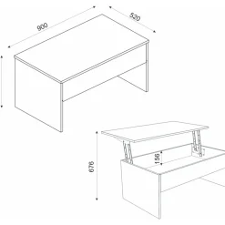 Akilli soffbord - Travertin