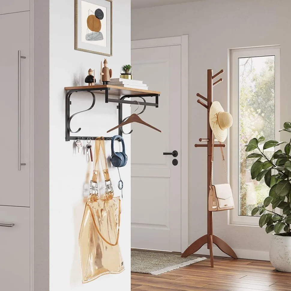 Aksel hatthylla - Brun/svart