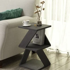 Albeni sidobord - Svart trä