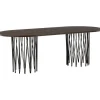 Alborga oval matbord 220 x 100 cm - Svart/mocca