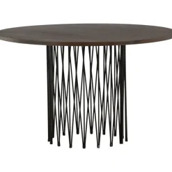 Alborga round matbord Ø120 cm - Svart/mocca