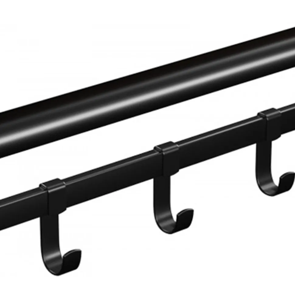 Aleksander hatthylla 66 cm - Brun/svart