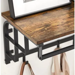 Aleksander hatthylla 66 cm - Brun/svart