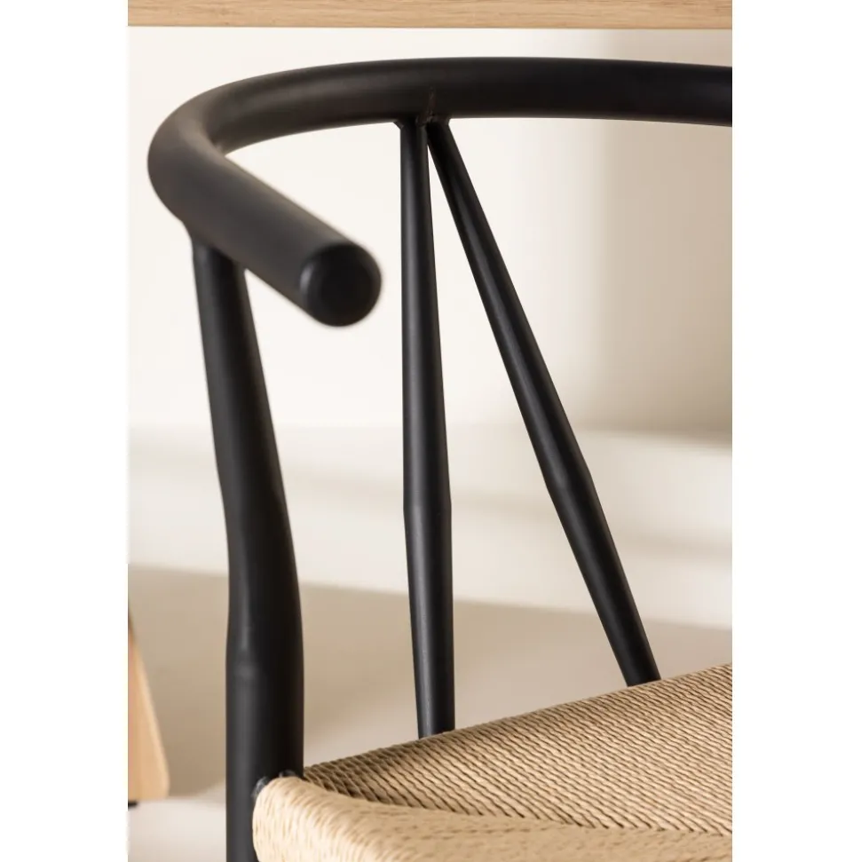 Alfons matstol - Beige/svart