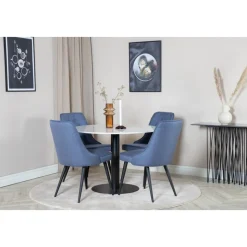 Alice Deluxe matstol - Blå/svart