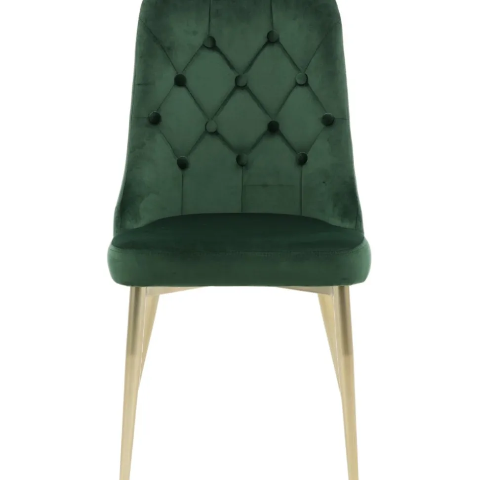 Alice Deluxe matstol - Grön/mässing