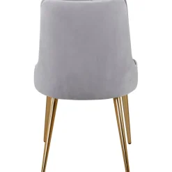 Alice Deluxe matstol - Ljusgrå/mässing