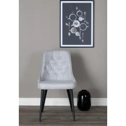 Alice Deluxe matstol - Ljusgrå/svart