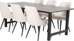 Alice Deluxe matstol - Svart/beige sammet