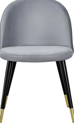 Alice matstol - Mässing/ljusgrå sammet