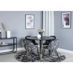 Alice matstol - Svart blomma