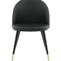 Alice matstol - Svart PU-läder