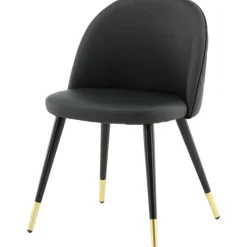 Alice matstol - Svart PU-läder