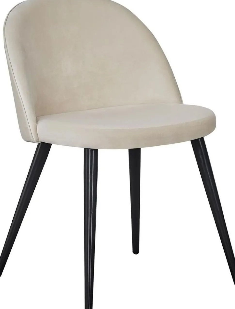 Alice matstol - Svart/beige sammet + Fläckborttagare för möbler