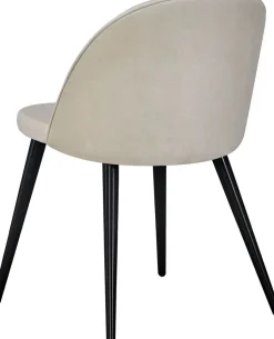 Alice matstol - Svart/beige sammet + Fläckborttagare för möbler