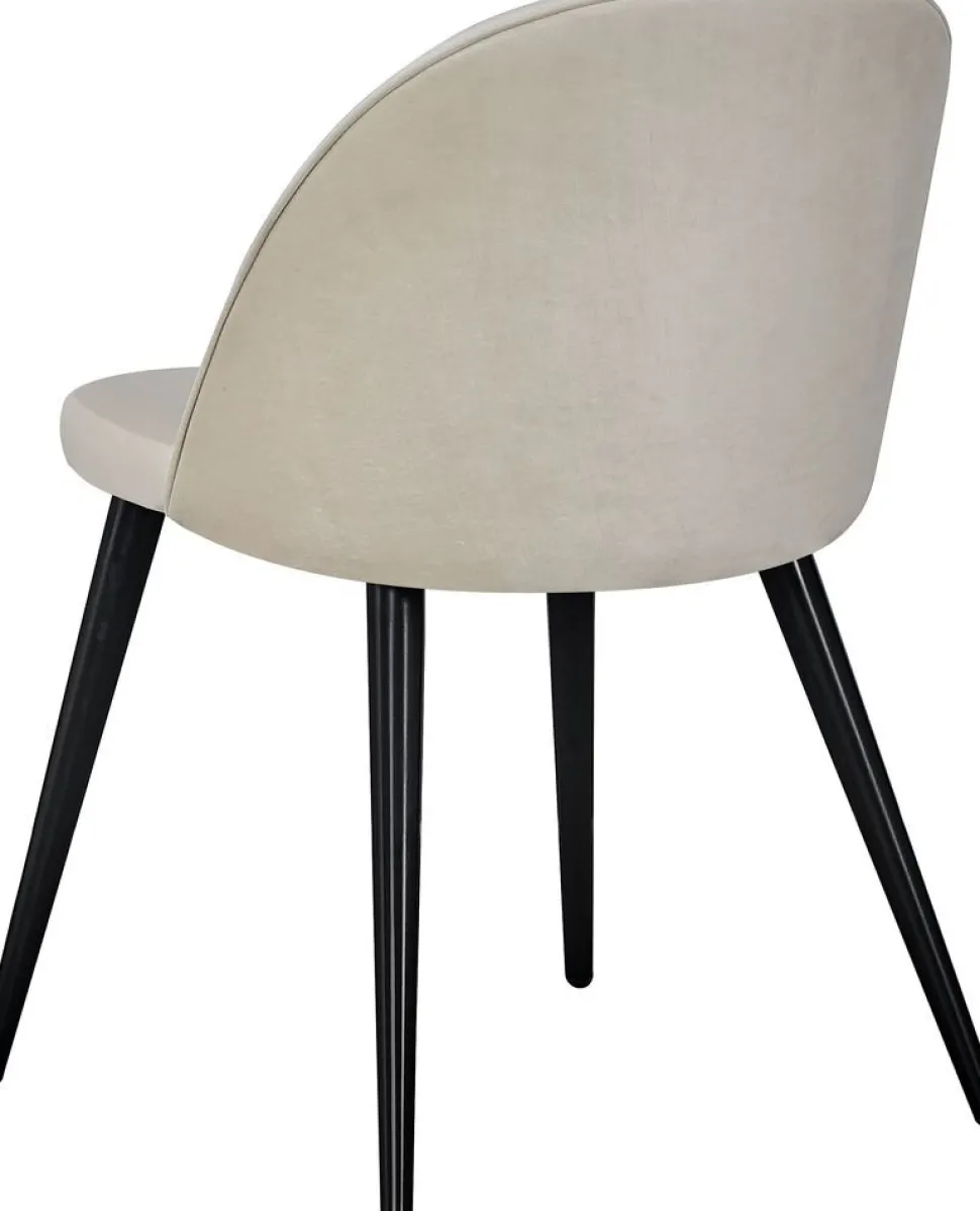Alice matstol - Svart/beige sammet + Fläckborttagare för möbler