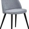 Alice matstol - Svart/ljusgrå manchester