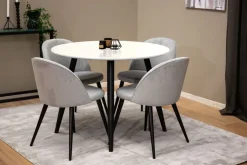 Alice matstol - Svart/ljusgrå manchester