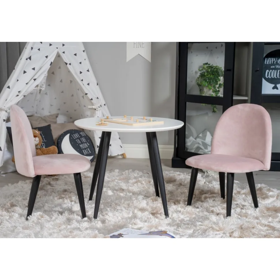 Alice matstol XXS - Rosa sammet