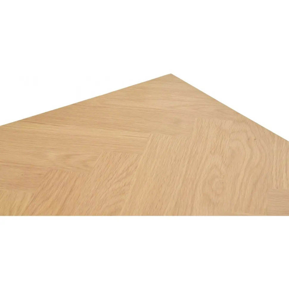 Amora soffbord med fiskbensmönster 120 x 60 cm - Ek/svart