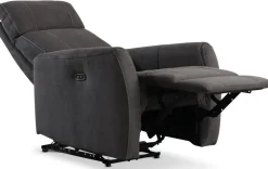 Anna elektrisk ställbar fåtölj i grå microfibertyg