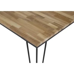 Annelie matbord 80 cm - Teak/svart