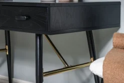 Ansmark skrivbord 110x60 cm - Svart/mässing