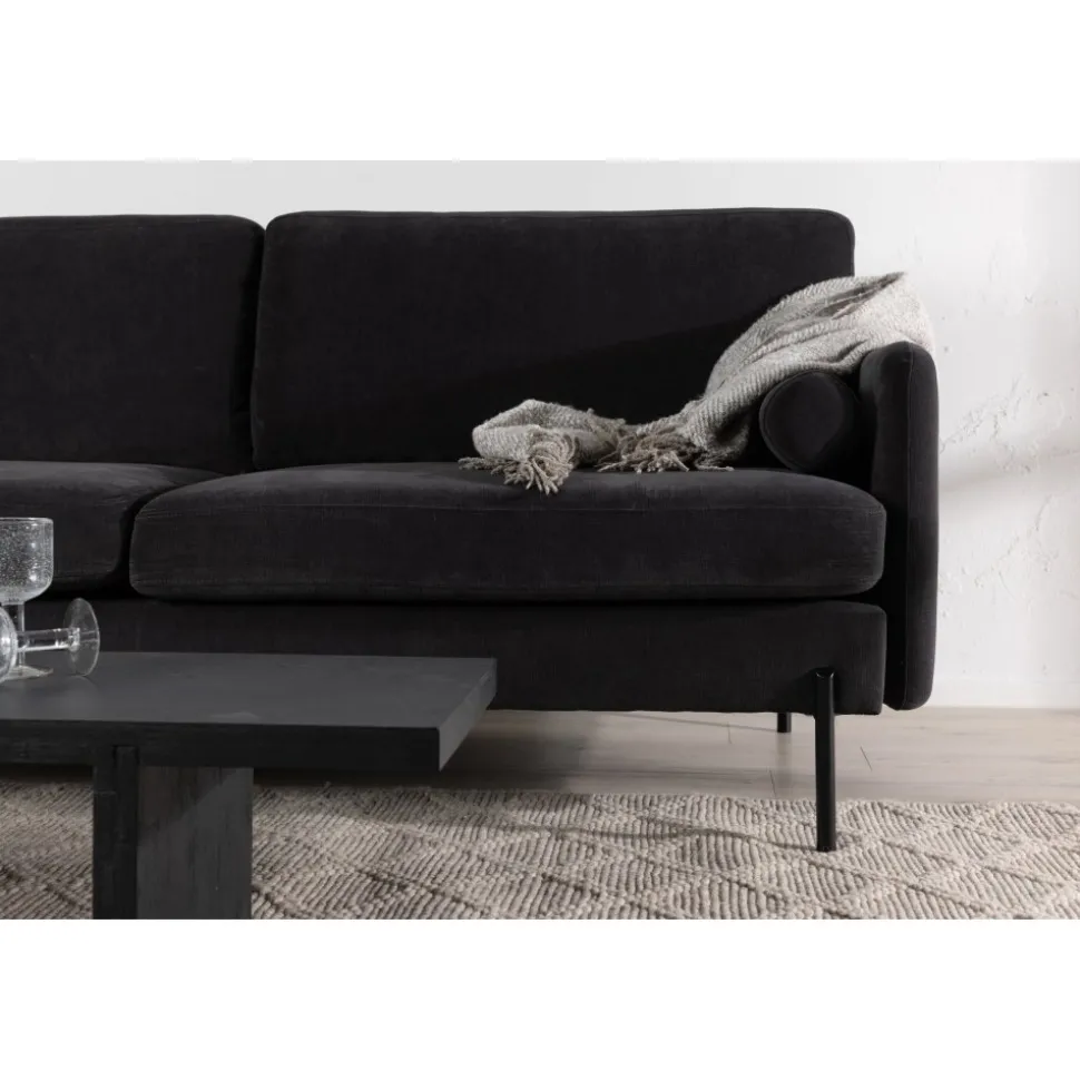 Antibes 2-sits soffa - Svart/Mörkgrå