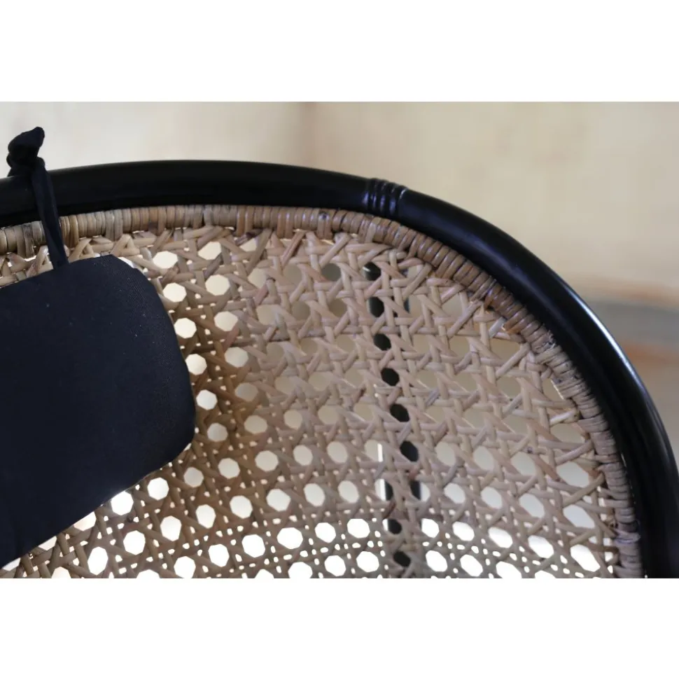 Anton svart fåtölj i rotting + Fläckborttagare för möbler