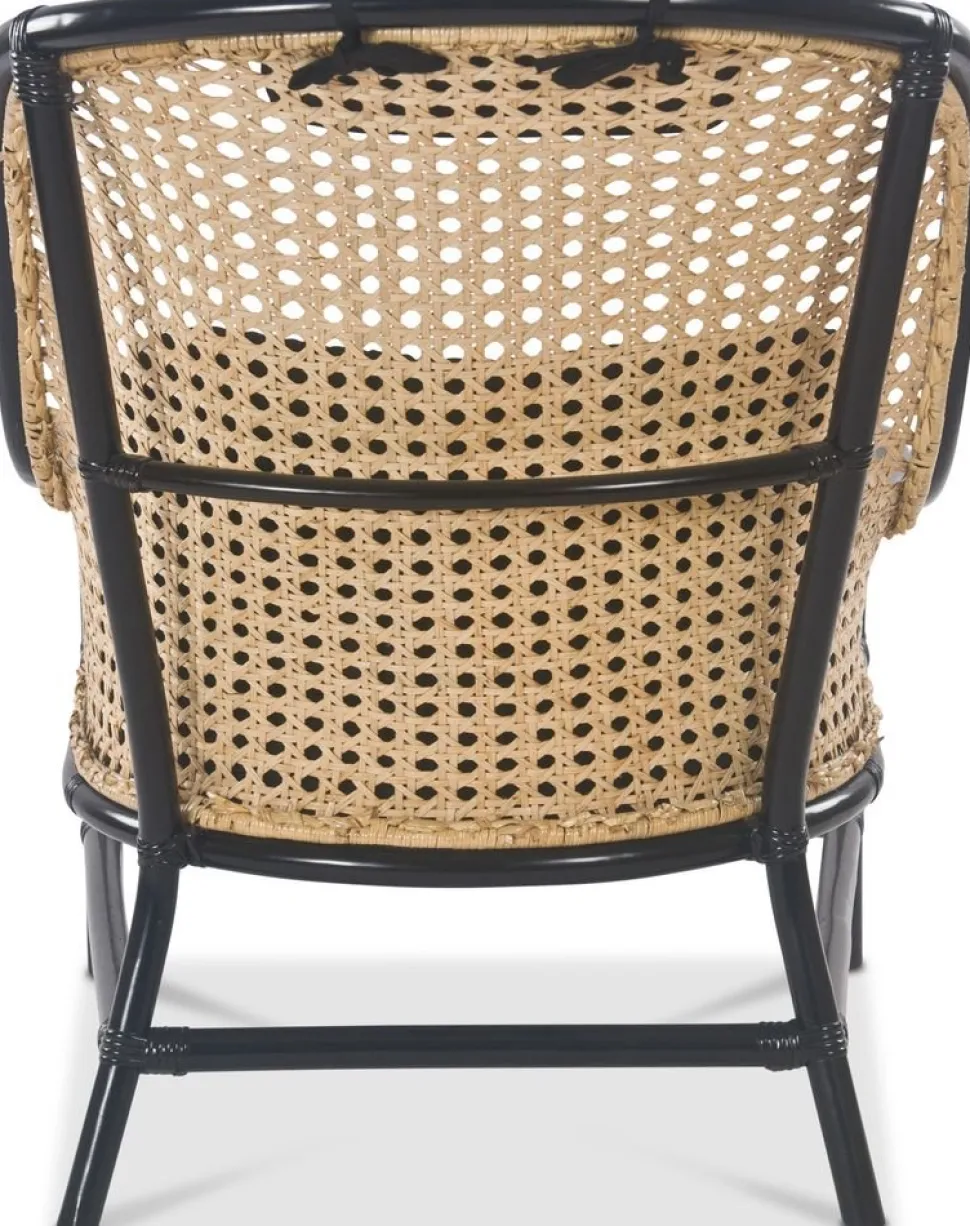 Anton svart fåtölj i rotting + Textilrengöring för möbler