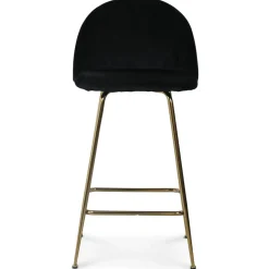 Art Velvet barstol - Svart sammet / Mässing