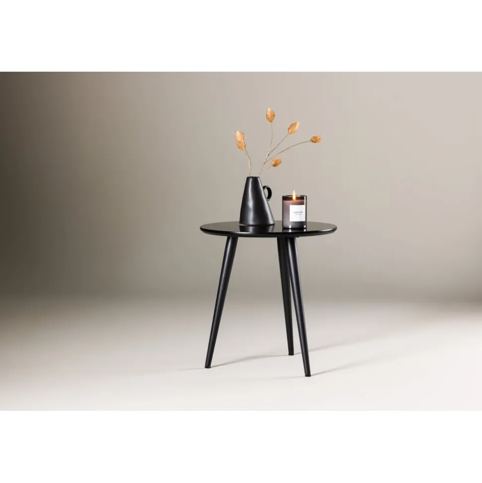 Askim sidobord Ø48 cm - Svart