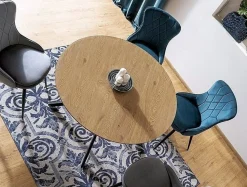 Aster matbord 120 cm - Ek/svart