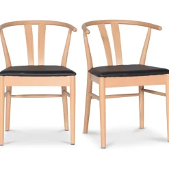 Astrid matstol med svart PU sits + Textilrengöring för möbler