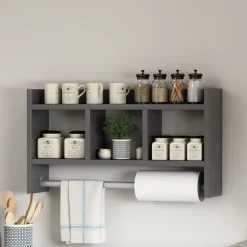 Asya vägghylla Antracit