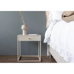 Bakal sängbord 43 x 50 cm - Beige