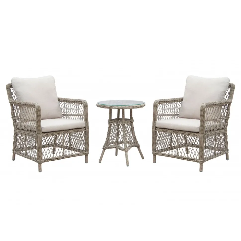 Balkongset 2 st fåtöljer med sidobord