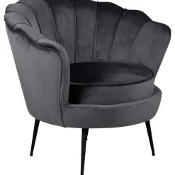 Ballini fåtölj - Mörkgrå sammet