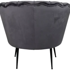 Ballini fåtölj - Mörkgrå sammet