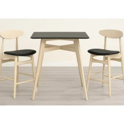 Barbord inklusive 2 st barstolar - Whitewash/svart