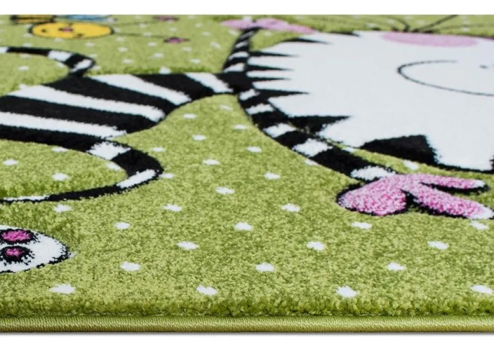 Barnmatta Holly - Kitty grön - 120x170 cm